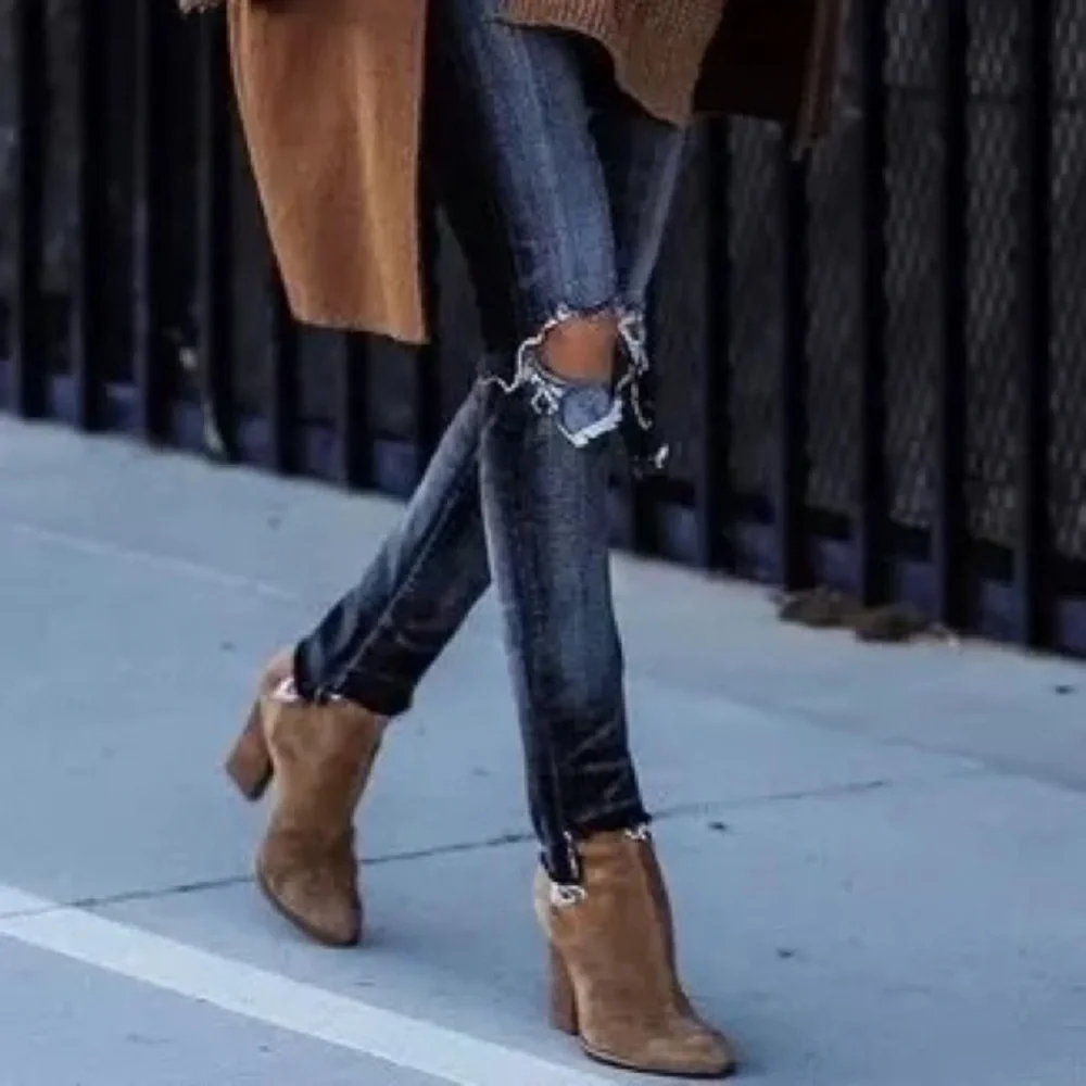 Aquatalia Brown Suede Ankle Boots - Picture 10 of 11